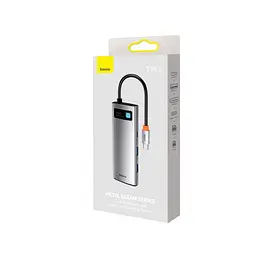 USB-хаб Baseus Metal Gleam Series 7-in-1 Multifunctional Type-C HUB Docking Station Gray（Type-C to HDMI*1+USB3.0*2+USB-C*1+PD*1+SD/TF*1) (WKWG020113) - мініатюра 6