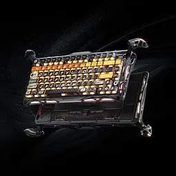 GravaStar Клавіатура механічна Mercury K1 Pro 80keys, GravaStar x Kailh Speedy Mint, BT/WL/USB, RGB, CyberFlare - мініатюра 9