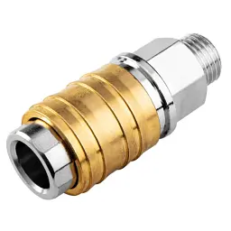 Конектор для шланга Neo Tools муфта швидкознімна пневматична, 1/4", 16бар, нержавіюча сталь, латунь (12-635) - мініатюра 3