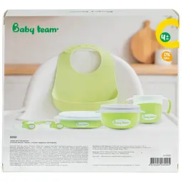 Набір дитячого посуду Baby Team 7 ед. біло-зелений (6090_зелений) - мініатюра 6