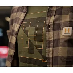 Футболка Harkila H-logo S/S T-shirt XL Dark olive - мініатюра 4