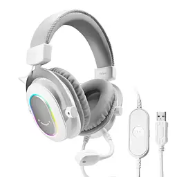 Ігрова дротові навушники FIFINE H6W / USB / RGB / Знімний мікрофон / Еквалайзер - мініатюра 3