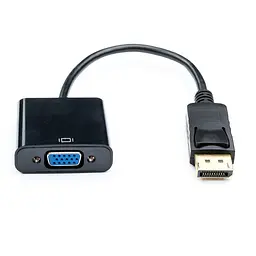 Перехідник Atcom DisplayPort - VGA (M/F), 0.1 м, Чорний (16851)