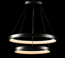Люстра стельова LED Splendid Ray L2681/600+400/2, чорний, регульована температура світла, сучасний стиль - мініатюра 3