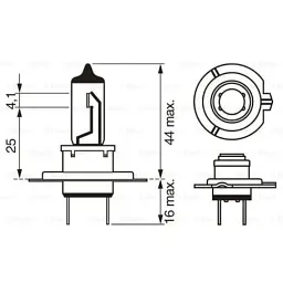 Автолампа Bosch галогенова 55W (1 987 301 012) - мініатюра 5