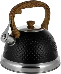 Чайник Whistling Kettle Black нержавіюча сталь зі свистком Kamille 2.7 л kuh0011108