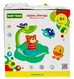 Набір іграшок для ванни Baby Team Водяна пригода різнокольоровий (9036_набір з ведмедиком) - мініатюра 4