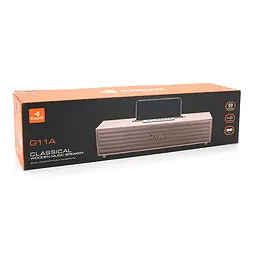 Колонка Kisonli G11A Bluetooth 5.0, 2х5W, 1200mAh, ≥90dB, USB/TF/BT/FM/AUX, DC: 5V/1A, Wooden, BOX, Q20 - мініатюра 2