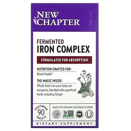 Ферментований комплекс заліза New Chapter Fermented Iron Complex 90 капсул