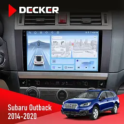 Штатна магнітола Subaru Outback 2014-2020 Decker D9-010 6x128, DSP, 4G, 2K Decker (НФ-00004808)