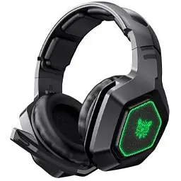 Бездротова гарнітура Onikuma Gaming with LED K10, 2.4G, 3.5mm, 1200mAh, 12h, black