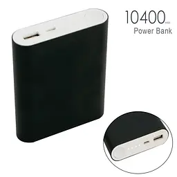 Повербанк 10400 mAh, чорний, зовнішній акумулятор для телефону - мініатюра 2