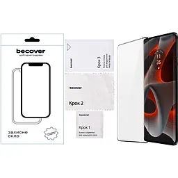 Захисне скло BeCover Edge для Motorola Edge 50 Pro Black (712346) - мініатюра 2