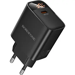 Зарядний пристрій BOROFONE BA97A Ilustre USB-C PD30W digital display Black (6941991120480) - мініатюра 9