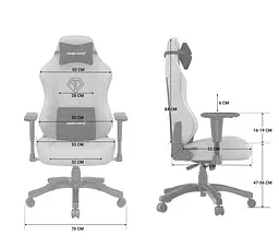 Ігрове крісло Anda Seat Phantom 3 XL Fabric Dark Gray (AD18XL-52-GB-F-G01) - мініатюра 13