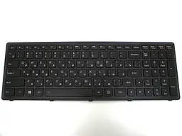 Клавіатура для LENOVO IdeaPad G500s, G505s, S500, S510p, Z510 (Вузький шлейф!!! Ширина 25мм) (RU Black з рамкою. Підсвітка клавіш). - мініатюра 3