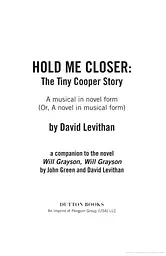 The Hold Me Closer. Tiny Cooper Story. A Musical in Novel Form (Or, a Novel in Musical Form) - мініатюра 2