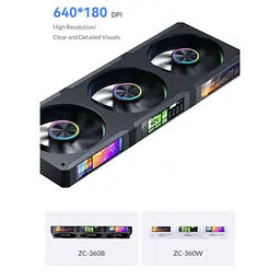 Вентилятор JONSBO ZC-360B 3in1 Black - мініатюра 12