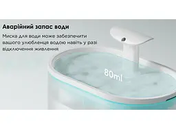 Фонтан для кота Petrust TK-WF002 2,1 л з фільтром, Білий - мініатюра 4