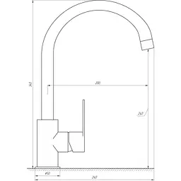Змішувач для кухні TOPAZ BARTS TB 07403-H36-W - мініатюра 5