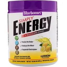 Енергетичний напій Bluebonnet Nutrition Simply Energy Lemon смак лимон 300 г