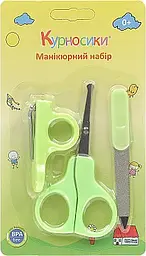 Манікюрний набір Курносики, 3 предмета, салатовий (7080 зел) - мініатюра 2