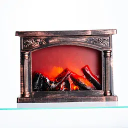Камін-світильник новорічний декоративний Yiwu з LED-підсвіткою 12×20×27.5 см камін нічник CR-3-3  - мініатюра 3