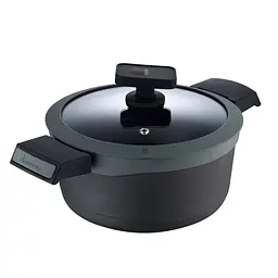 Кастрюля с крышкой MasterPro Gastro reeco BGMP-8107 24 см 4.7 л черная