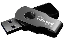 Флеш накопичувач USB 256Gb Wibrand Lizard, Black, USB 3.2 Gen 1 (WI3.2/LI256P9B)