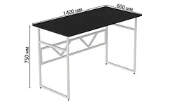 Комп'ютерний стіл Раян 75x140x60 білий ДСП Сосна Кембра 16мм FRD-101145 - мініатюра 4