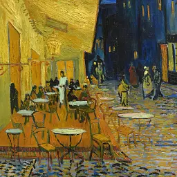 Інтер'єрна картина Нічна тераса кафе, Вінсент ван Гог, Vincent van Gogh, інтер'єрний декор, 75×60 см (id6658) - мініатюра 6
