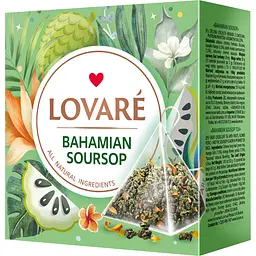 Чай зелений Lovare Bahamian soursop 30 г (15 шт. х 2 г)