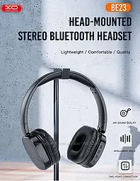 Bluetooth Стерео Гарнітура XO BE23 Чорний - мініатюра 3