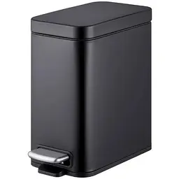Відро для сміття Mixxus Premium Quadro-TC0105 Black з плавним закриттям прямокутне 5 л чорний (MI7061) 