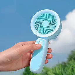 Вентилятор Handheld Fan на акумуляторі з підсвіткою, блакитний, портативний вентилятор із підсвіткою для телефона - мініатюра 3