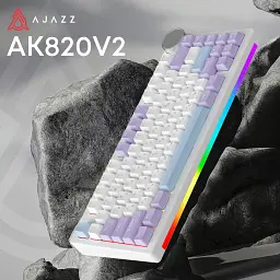 Клавіатура Ajazz AK820 V2 Coconut Flake Switch Wireless/Bluetooth/USB UA Purple/White/Blue (AK820-V2-CF-PWB) - мініатюра 5