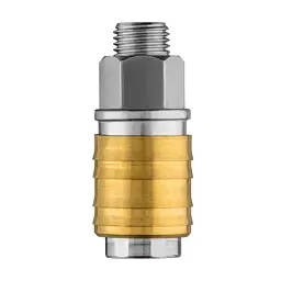 Конектор для шланга Neo Tools муфта швидкознімна пневматична, 1/4", 16бар, нержавіюча сталь, латунь (12-635) - мініатюра 5