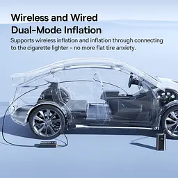 Компресор автомобільний акумуляторний насос Baseus PrimeTrip VA1 82W (C0119501) Super Mini Wireless Inflator 19-Cylinder - мініатюра 8