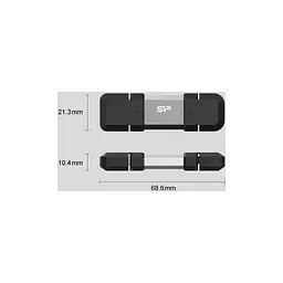 USB флеш накопичувач Silicon Power USB 64G SILICON POWER usb3.2+TypeC Mobile C51 (SP064GBUC3C51V1S) - мініатюра 5