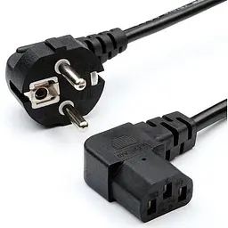Кабель мережевий ATcom CEE 7/7 євровилка - IEC C13 під кутом 90 градусів 0.75mm 1.8m (15270)