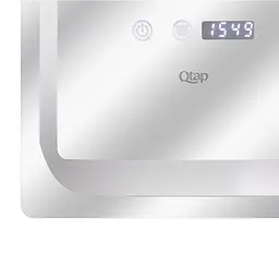 Дзеркало Qtap Mideya 800x600 з LED-підсвічуванням Touch, з антизапотіванням, з годинником, диммером яскравості QT2078NCF8060W - мініатюра 5
