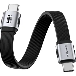 Кабель Hagibis Flat USB 4 USB-C to USB-C 0.15m (UAF20E) [160292]