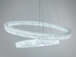 Світлодіодна підвісна люстра Diasha 25108/600+400WH dimmer біла 110 Вт 6050 Лм ПДУ - мініатюра 2