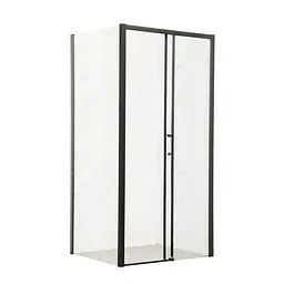 Душова кабіна без піддону Mixxus Premium Diverse SC03-100x80x195-TR Black прозоре скло 6 мм MI6866, Чорний матовий, Універсальна, прозорий - мініатюра 8