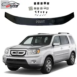 Дефлектор капоту мухобійка Honda Pilot 2009- Євро Кріплення (Vip Tuning) HD63