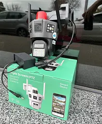 Подвійна IР камера зовнішнього спостереження 4G 3G від сім картки SIM 3MPx+3MPx 2 незалежних об'єктива вулична нічна камера відеоспостереження додаток V380Pro UKC SD39G 4G - мініатюра 9