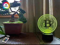 Нічник-світильник 3D Bitcoin 3DTOYSLAMP 25х15 см osv0001454 - мініатюра 2