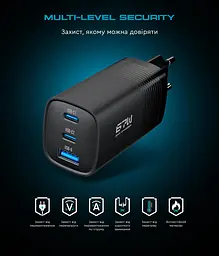 Мережевий зарядний пристрій ArmorStandart Resolute Power ARP-721 67W GaN Black (ARM88384) - мініатюра 10