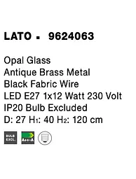 Підвісний світильник Nova Luce LATO 9624063 - мініатюра 7