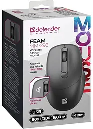 Миша Feam MM-296 Black (52296) Defender teh0022052 - мініатюра 6